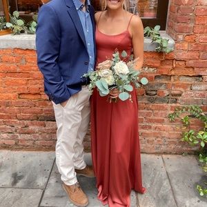 David’s Bridal Cinnamon Bridesmaid Dress